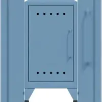 Bisley Fern Mini Ablageschrank aus Metall | Beistellschrank im Retro-Instustrial Design in blau