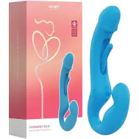 Honey Play Box Harmony Duo - App-gesteuerter Umschnall-Vibrator mit Zunge (blau)