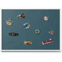 Tulup Magnettafel Magnettafel Dekorativ Bedruckt Farbe Dunkeltürkis 100x70 cm Magnetboard für die Wand mit Motiv Weißer Rahmen