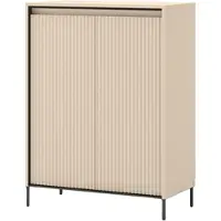 Fonq Kommode mit Beleuchtung ¦ beige ¦ Maße (cm): B: 79 H: 105 T: 40.0
