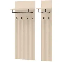 Fonq Garderobenpaneel-Set mit Ablage ¦ beige ¦ Holzwerkstoff ¦ Maße (cm): B: 50 H: 132 T: 27.0