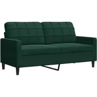 vidaXL 2-Sitzer-Sofa Dunkelgrün 140 cm Samt