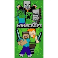 Procos Minecraft Strandtuch Grün - 70x140 cm