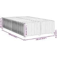 vidaXL Bettgestell ohne Matratze Dunkelgrün 120x190 cm Samt