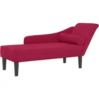 vidaXL Chaiselongue mit Kissen Weinrot Samt