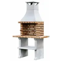 MOVELAR Grill mit 2 Mini-Arbeitsplatten Napoles aus farbigem Ziegelstein
