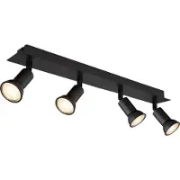 Globo Lighting Strahler Metall schwarz matt, 4x GU10