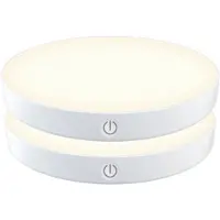 Lunartec 2er-Set dimmbare Akku-Lichter mit Touch, 3000 K, 1.000 mAh, Magnet