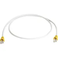 Telegärtner RJ45 (cross-over) Networks Cable CAT 6A S/FTP 10.00 m Grey Flame-retardant, incl. detent