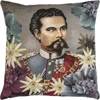 PAD Dekokissen "Legend", grau (ludwig, gemustert), B:45cm L:45cm, Obermaterial: 50% Baumwolle, 45% Polyester, 5% Polyacryl, Dekokissen_Sitzkissen_Kissenhüllen, Dekokissen, made in europe