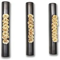 Flowerbox 3er-Set Infinity-Bloom Tube - anthrazit/champagne - 40x6,5 cm