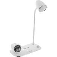 Tellur Nostalgia Wireless Desk Charger, Bluetooth Speaker, Desk Lamp white