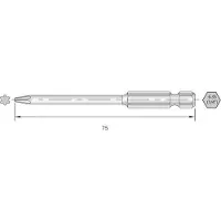 Bernstein 6-TX25-75 Torx-Bit HRC-Stahl hochlegiert E 6.3 6 St.