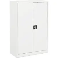Ceha Flügeltüren- und Stahlschrank Classic 120 x 80 x 38 cm 3 Ordnerh√∂hen in RAL9003 (signalweiß)