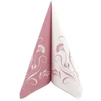 APARTina Airlaid Serviette Blumen Elegantia in Altrosa, 40 x 40 cm, 50 Stück -