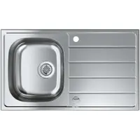 GROHE K200, Aufsatzwanne, Rechteckig, Edelstahl, Edelstahl, 1 Becken, Rechteckig