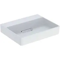 Geberit Aufsatzwaschtisch One 50x41cm, o HL + ÜL, we. matt/Bl hgl-vc