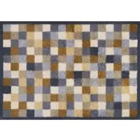 Turtle Mat Fußmatte "und Läufer Neutral Squares" rechteckig 9 mm Höhe
