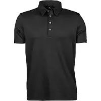 Tee Jays Pima Herren Kurzarm Poloshirt BC3812 (S) (Schwarz)
