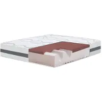 THE WHITE STONE Matratze mit Memory-Schaum - - 220x240 cm - Dicke 27 cm - Hypoallergen - Selbstanpassend