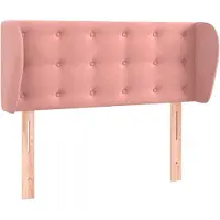 Syfax Kopfteil mit Ohren Rosa 93x23x78/88 cm Samt