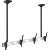 Equip Pro - Klammer für 2 LCD-Displays - Kunststoff, Aluminium, Stahl - Schwarz, Silbe