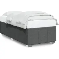 Syfax Bettgestell ohne Matratze Dunkelgrau 90x200 cm Stoff