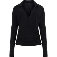 Guess Marciano By Ilary Wrap Ls Top Jet Black Größe: M | Longsleeves Outlet | Damen | Schwarz