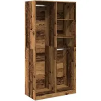 vidaXL Kleiderschrank Altholz-Optik 100x50x200 cm Holzwerkstoff