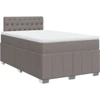 Syfax Boxspringbett mit Matratze Taupe 120x200 cm Stoff