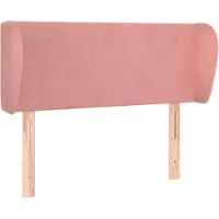 Syfax Kopfteil mit Ohren Rosa 83x23x78/88 cm Samt