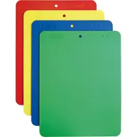 Contacto Schneidunterlage, aus flexiblem Polyethylen, mit Aufhängeloch, Variante wählbar : 4er-Set rot, gelb, blau, grün Variante: 4er-Set rot, gelb, blau, grün