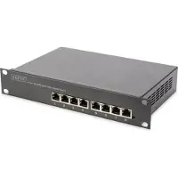 Digitus 10" Gigabit 8-Port L2+ Managed PoE+ Switch, Managed, L2+, Gigabit Ethernet (10/100/1000), Vollduplex, Power over Ethernet (PoE)