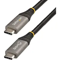 StarTech.com .com 50cm USB-C Kabel, USB 10Gbps, 100W (5A) Power Delivery, 8K 60Hz / 4K 144Hz DP-Alt-Modus - Thunderbolt-Kompatibel, 0,5 m, USB C, USB C, USB 3.2 Gen 2 (3.1 Gen 2), 10 Gbit/s, Grau, Schwarz