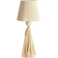 Light & Living Tischlampe Espino Ø 31cm – Naturleinen