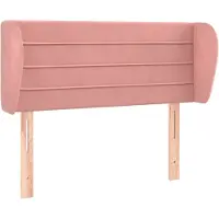 Syfax Kopfteil mit Ohren Rosa 83x23x78/88 cm Samt