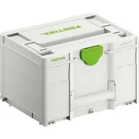 Festool SYS3 M 237, Werkzeugkasten, Grün, Weiß, 21,4 l, 40 kg, Auto, 296 mm
