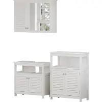 Vicco Badmöbel-Set Riad Weiß 3-teilig, Model 40465