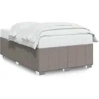 Syfax Bettgestell ohne Matratze Taupe 120x200 cm Stoff