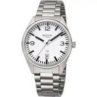Regent F-1605 Herren-Armbanduhr Titan 10 Bar Weiß