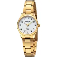 Regent Damen Uhr Metallarmband Metall Armbanduhr Analog gold URF1421
