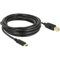 DeLOCK 83667, 4 m, USB C, USB B, USB 2.0, 0,48 Gbit/s, Schwarz