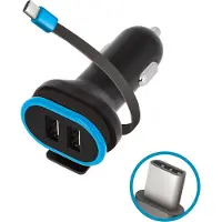Forever CC-02 2xUSB 3A Autoladegerät mit USB-C Kabel
