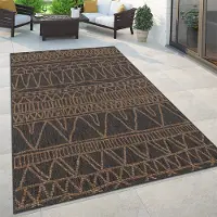 Paco Home In- & Outdoor Teppich Flachgewebe Palmen Boho Sisaloptik robust Balkon & Garten Grösse 160x220 cm