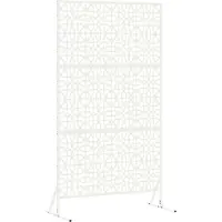 Syfax Sichtschutz Weiß 100 x 50 x 180 cm Stahl