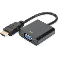 Digitus HDMI auf VGA Konverter, VGA (D-Sub), 1920 x 1080 Pixel, 1080p, 165 MHz, Schwarz, China