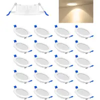 UISEBRT 20X 5W LED Strahler Einbaustrahler Deckenspot Deckenstrahler Einbauleuchte Einbauspots 230V 450lm Warmweiß Deckeneinbauleuchte