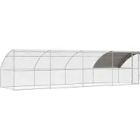 Syfax Hühnerkäfig 4 pcs Silber 800 x 200 x 200 cm Stahl und PE