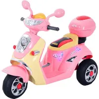 HOMCOM Kindermotorrad Kinderelektroauto Elektromotorrad Kinderfahrzeug mit Musik