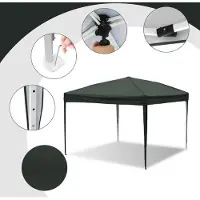 Izrielar Pavillon 3x3m Faltpavillon Tasche Wasserdicht UV-Schutz 50+ Pop-Up Gartenpavillon Gartenzelt Partyzelt grau
